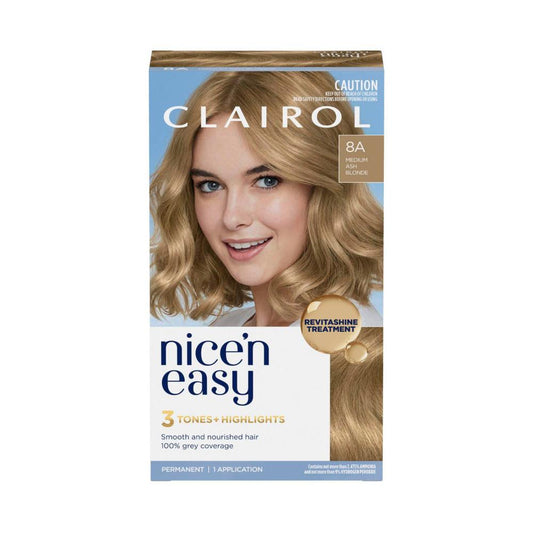 airol Nice 'n Easy 8a Natural Medium Ash Blonde Permanent Hair Colour - 1 pack