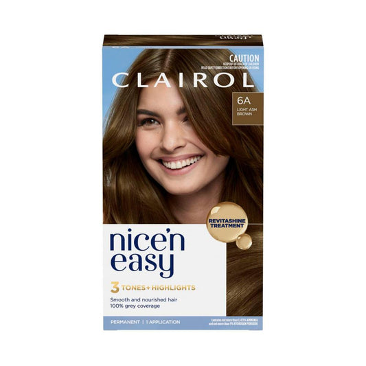 airol Nice 'n Easy 6a Natural Light Ash Brown Permanent Hair Colour - 1 pack