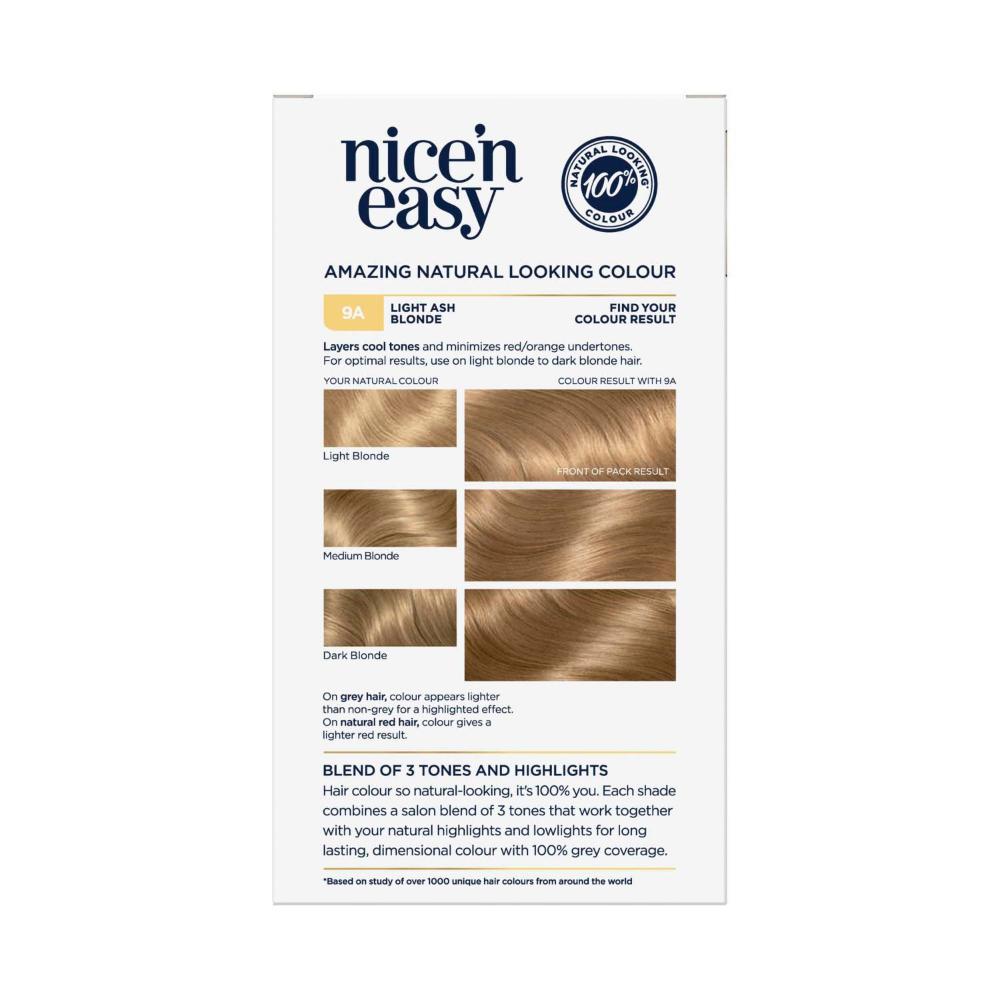 airol Nice 'n Easy 9a Natural Light Ash Blonde Permanent Hair Colour - 1 pack