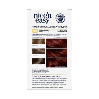 airol Nice 'n Easy 3.5bg Natural Dark Burgundy Permanent Hair Colour - 1 pack