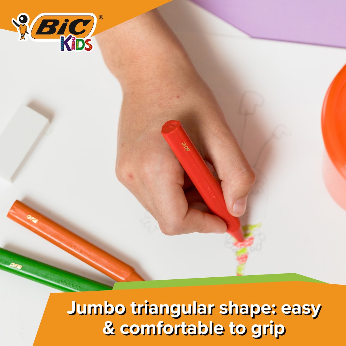 Bic Kids Jumbo Triangle Crayons 12 Pack
