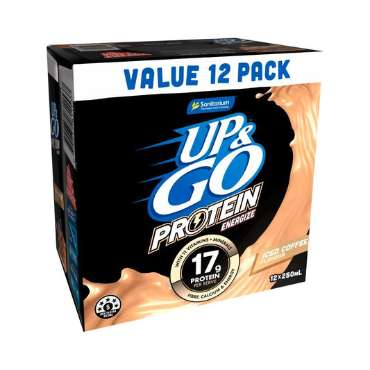 Sanitarium Up&go Protein Energize Liquid Breakfast Coffee Fridge Pack 12x250ml - 3L