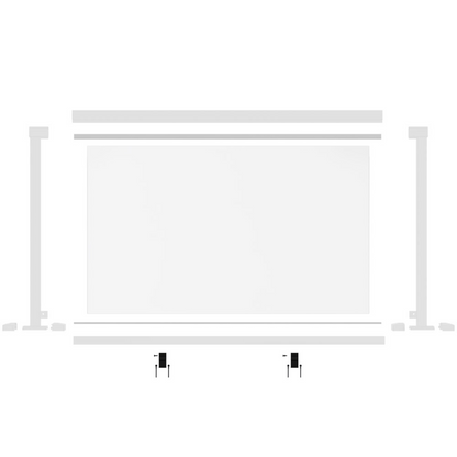 Peak Black Aluminium Deck Balustrade Support - 107 x 50mm - 2 Pack