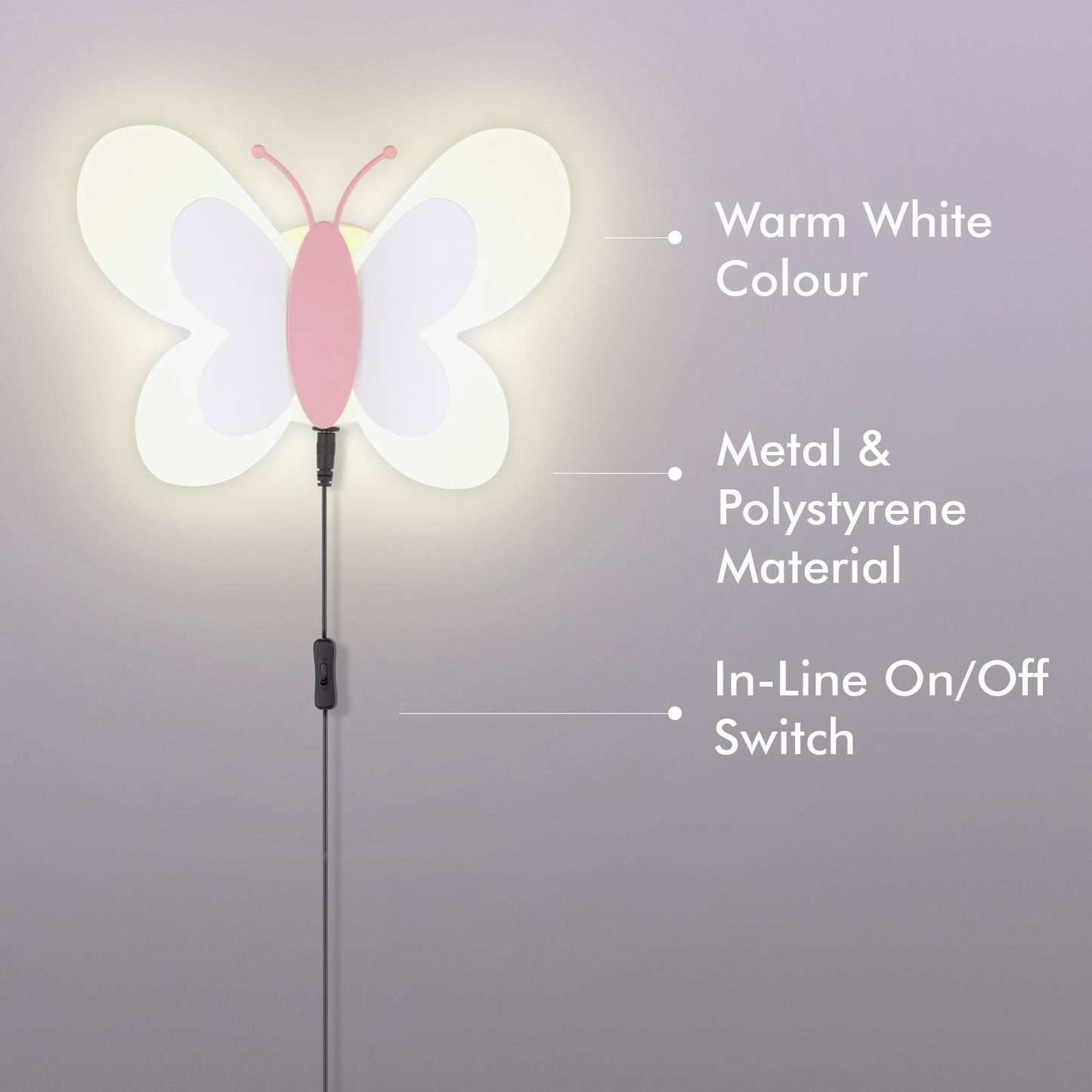 Verve Harper Butterfly Wall Light - 170 x 240mm