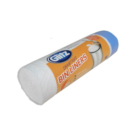 Glitz 27L Drawtight Bin Liners - 30 Pack