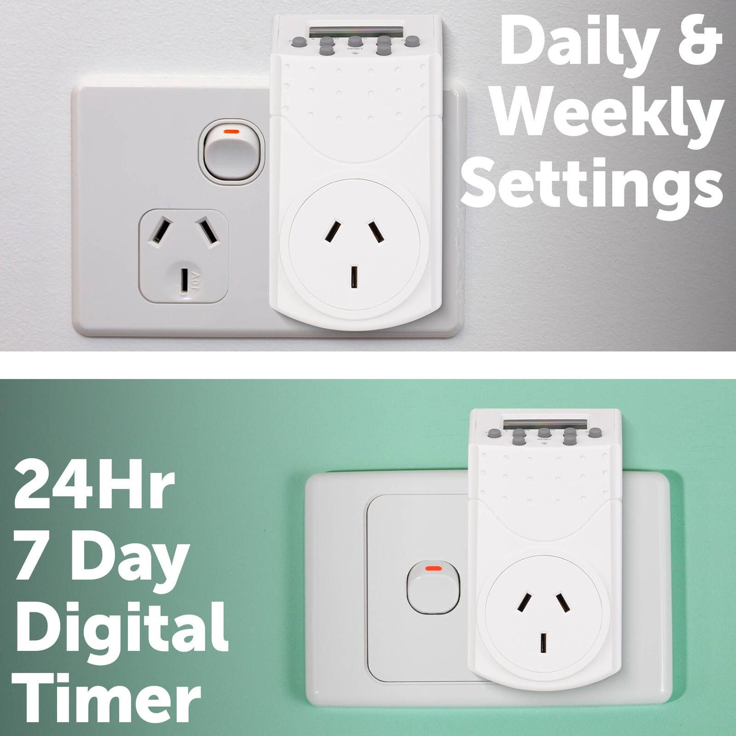 Click Digital Timer - 24 Hour 7 Day - 55 x 100 x 70mm