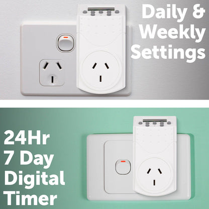 Click Digital Timer - 24 Hour 7 Day - 55 x 100 x 70mm