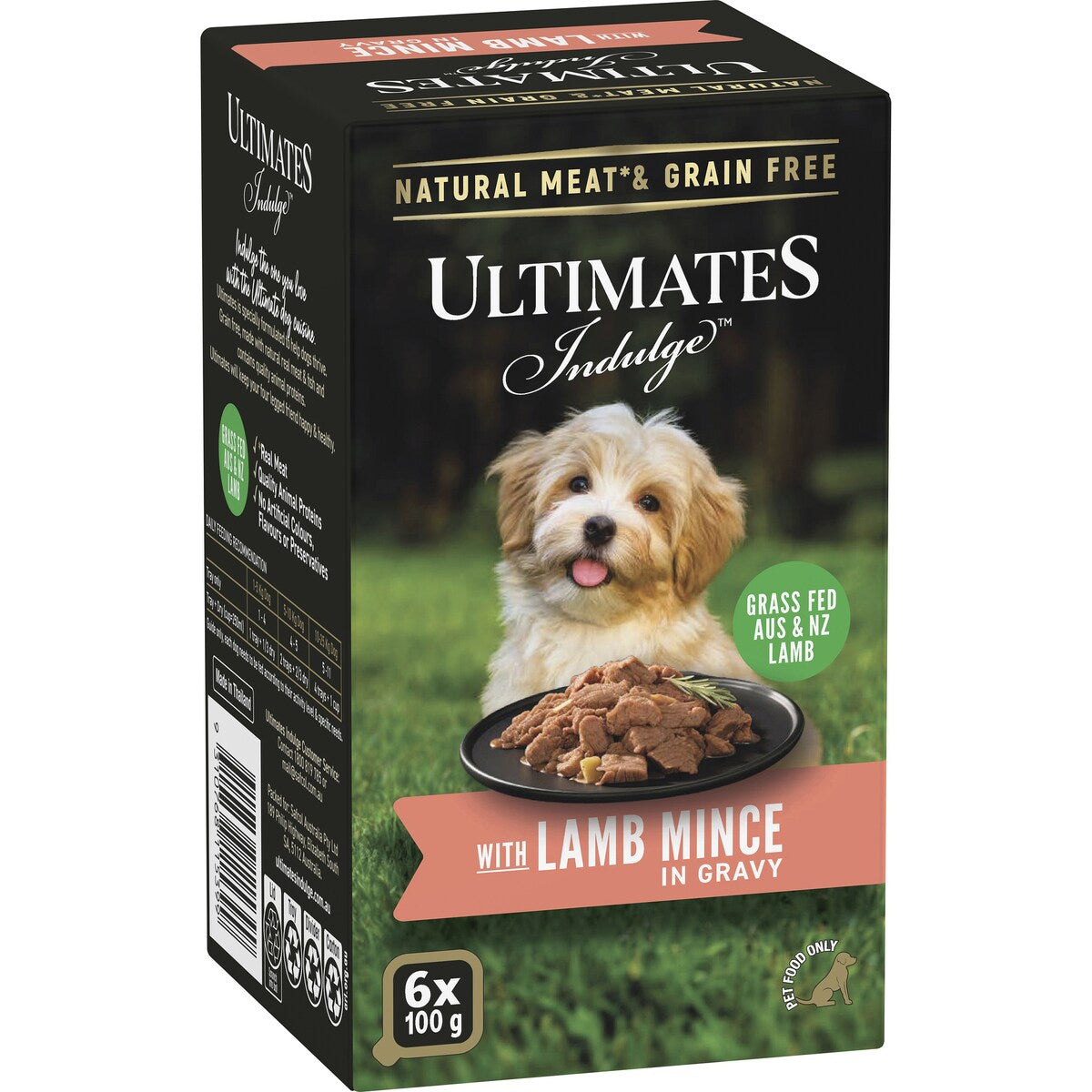 Ultimates Indulge With Lamb Mince In Gravy Dog Food 100g X 6 Pack
