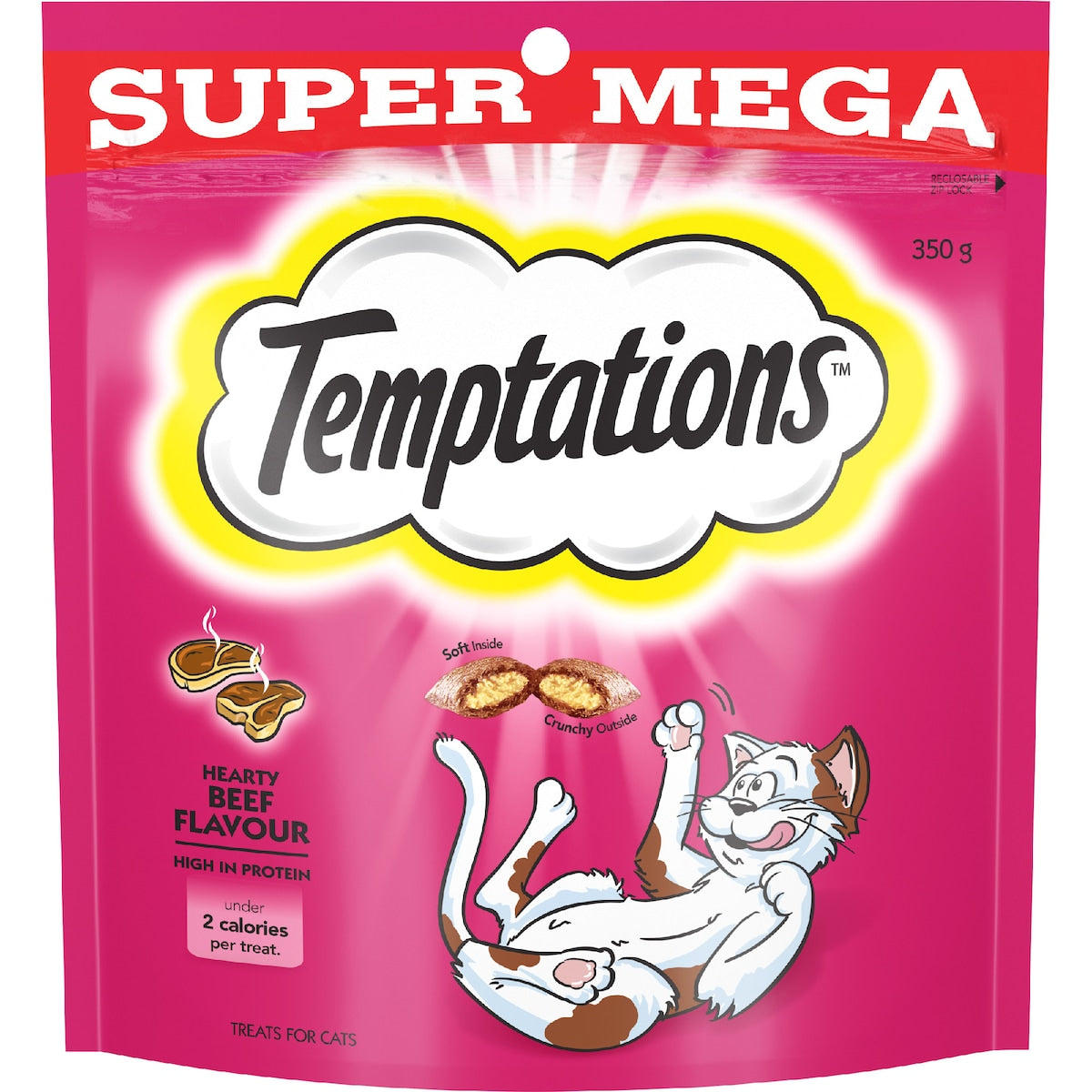 Temptations Treats For Cats Hearty Beef Flavour 350g