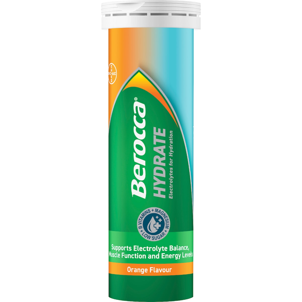 Berocca Hydrate Electrolytes Effervescent Tablets Orange 10 Pack
