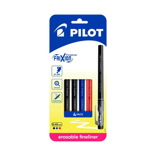 Pilot Frixion Erasable Fineliner - 4 pack