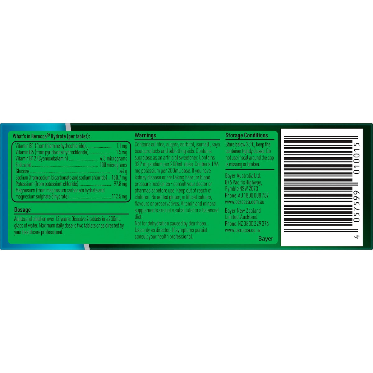 Berocca Hydrate Electrolytes Effervescent Tablets Orange 40 Pack