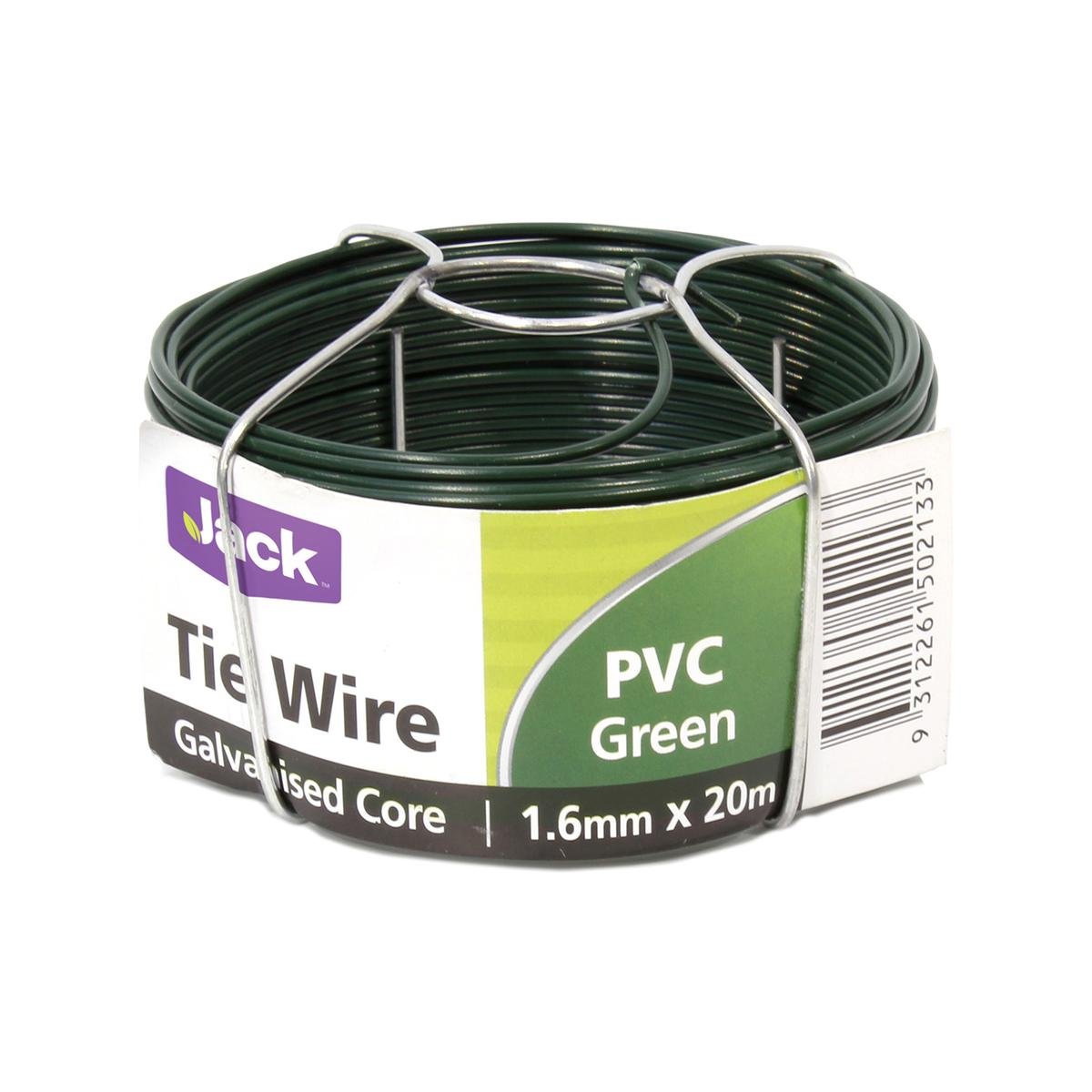 Jack Tie Wire - 1.6mm x 20m - PVC Coated - Green
