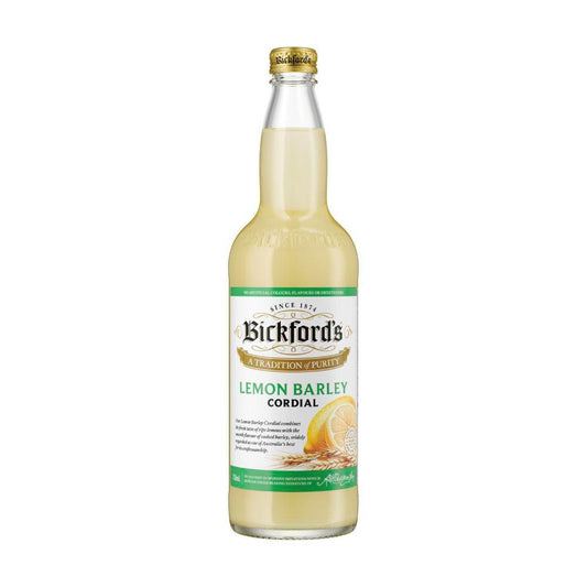 Bickford's Lemon Barley Cordial - 750mL
