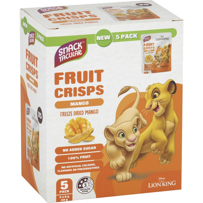 Snacktacular Fruit Crisps Mango 8g X 5 Pack