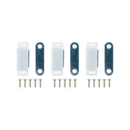 Taskmaster Magnetic Door Catch - 46mm - White - 3 Pack