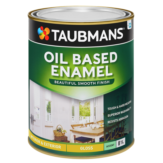 Taubmans Accent Gloss Oil Based Enamel - 1L - White