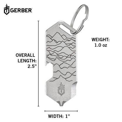 Gerber Dt Silver Hills Multitool Keychain Shard - 69.9 x 152mm
