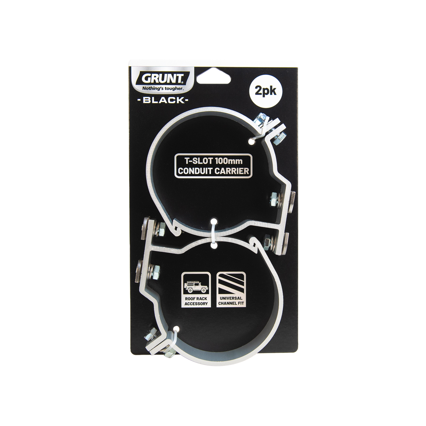 Grunt T-Slot 100mm Conduit Carrier - 2 Pack