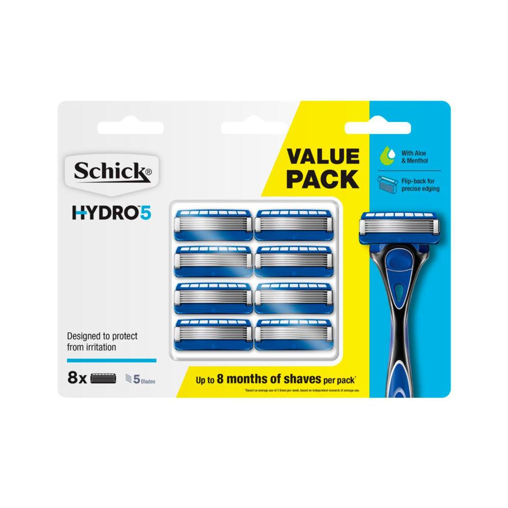 Schick Hydro 5 Razor Blades - 8 pack