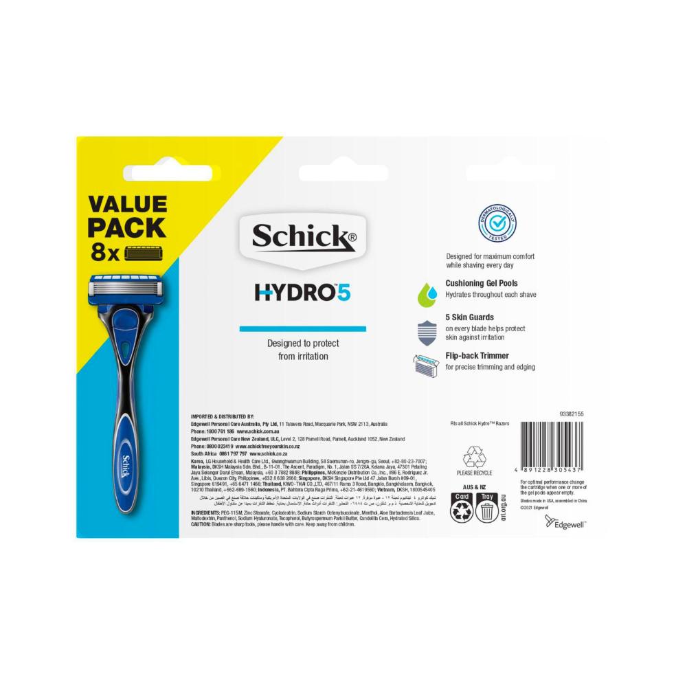 Schick Hydro 5 Razor Blades - 8 pack