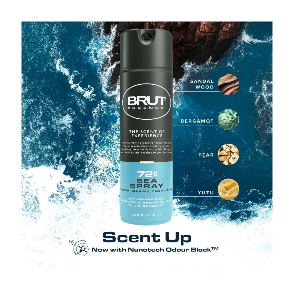 Brut 72hr Antiperspirant Deodorant Sea Spray - 212mL