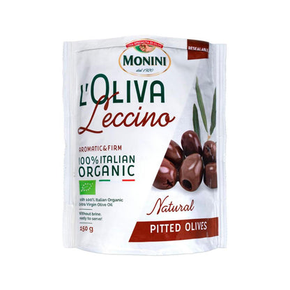 Monini Organic Olives Black Pitted Leccino - 150g