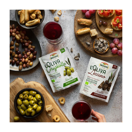 Monini Organic Olives Black Pitted Leccino - 150g