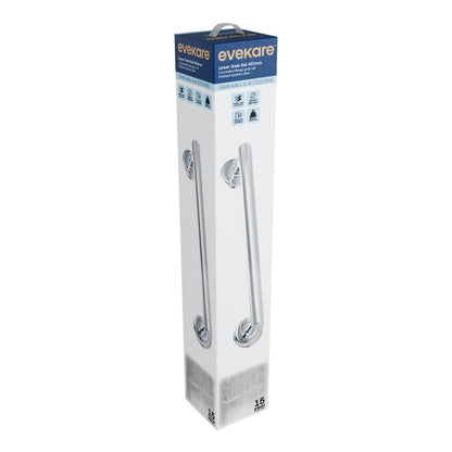 Evekare Linear Grab Rail - 450mm - Polished Stainless Steel