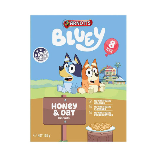 Arnott's Multipack Bluey Honey Oat Biscuits - 168g