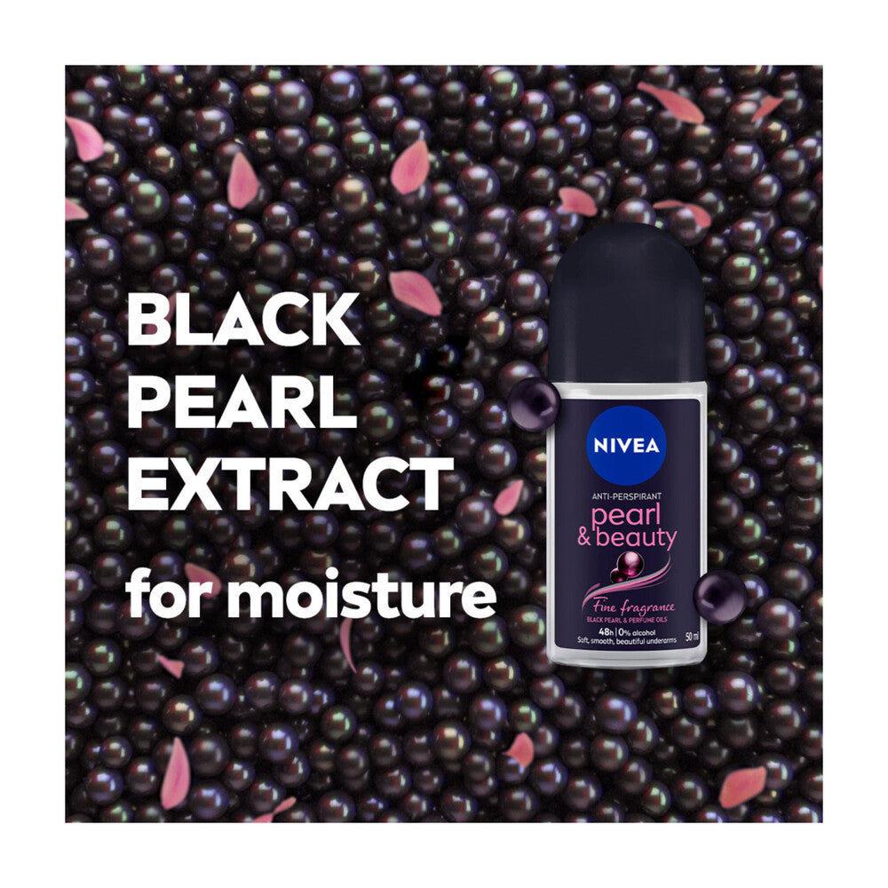 Nivea Deo Roll On Female Pearl And Beauty Fine Fragrance Black Pearls - 50mL