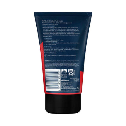 Nivea Men Deep Rapid Acne ear Face Wash - 150mL