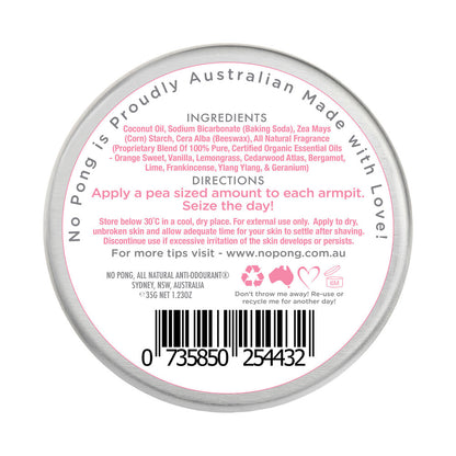 No Pong Deodorant All Natural Cream Original - 35g