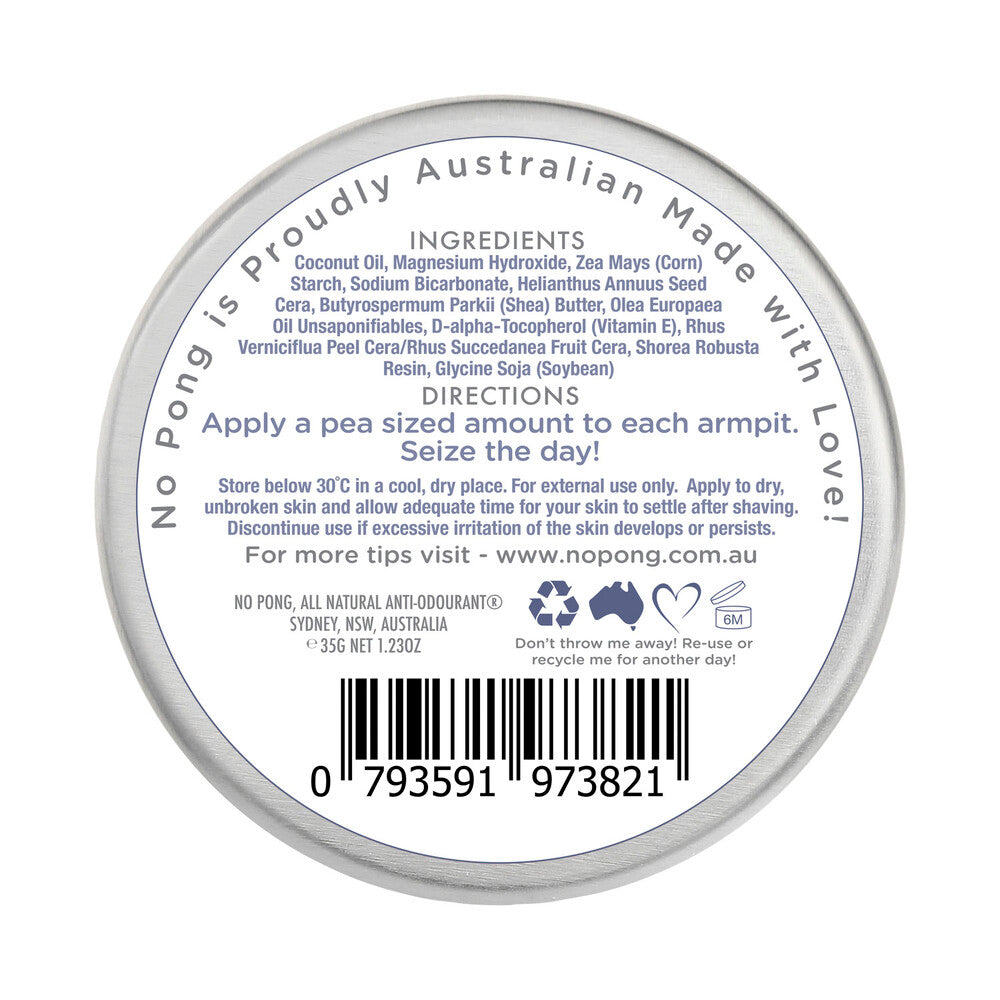 No Pong Deodorant All Natural Cream Vegan - 35g