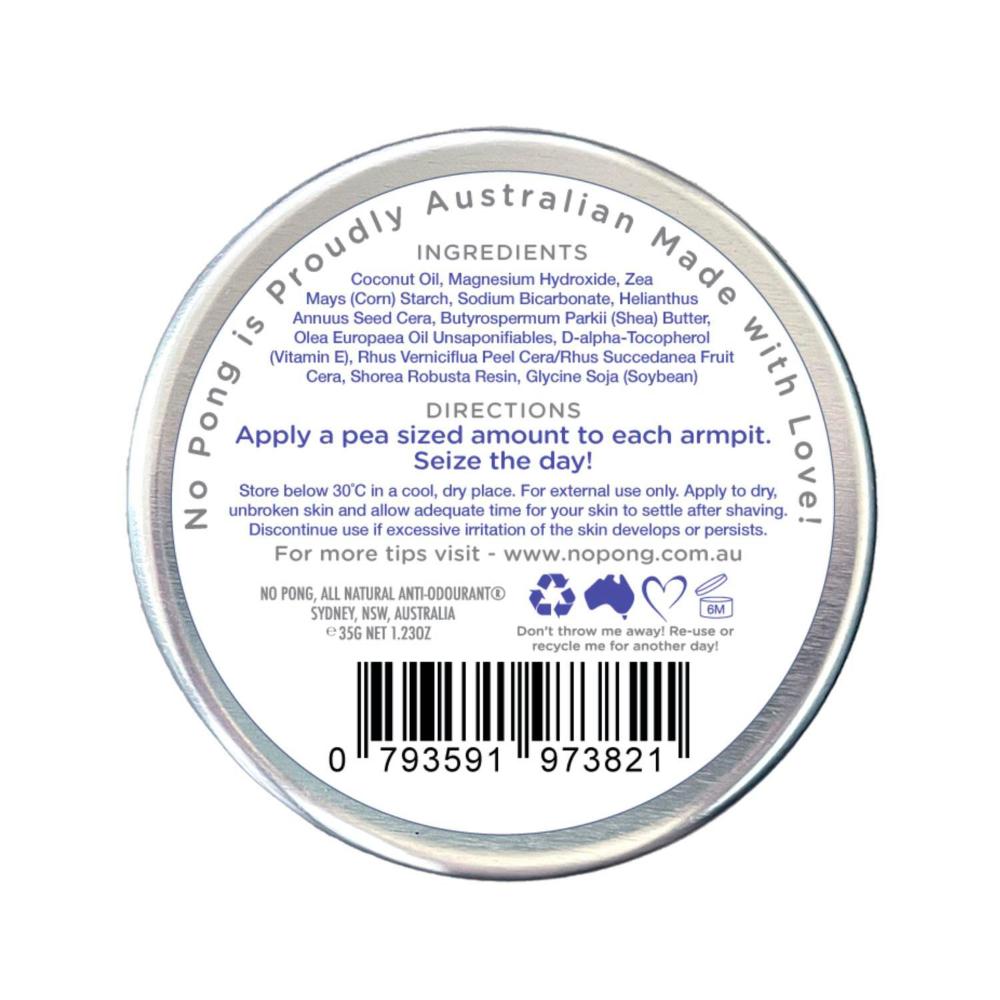 No Pong Deodorant All Natural Cream Vegan - 35g