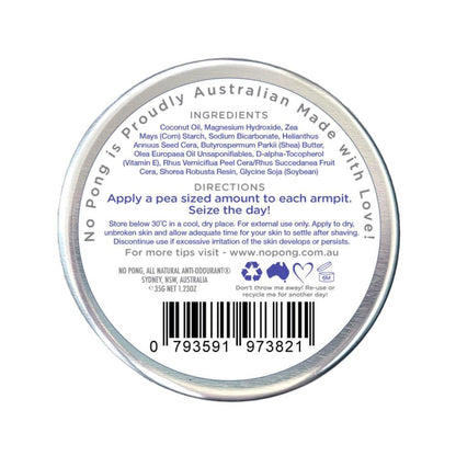 No Pong Deodorant All Natural Cream Vegan - 35g