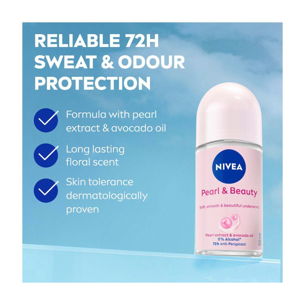 Nivea Deo Roll On Female Pearl And Beauty - 50mL