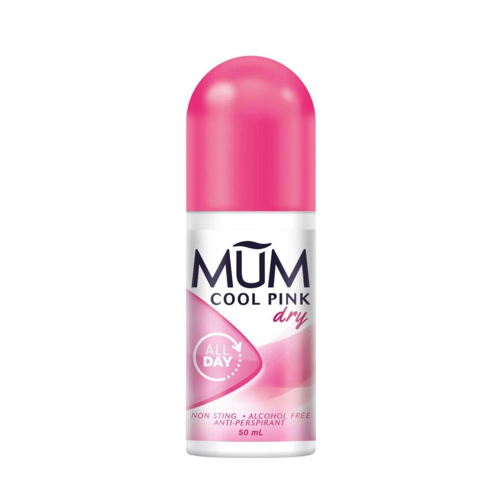 Mum Dry Antiperspirant Cool Pink All Day Roll On Deodorant - 50mL