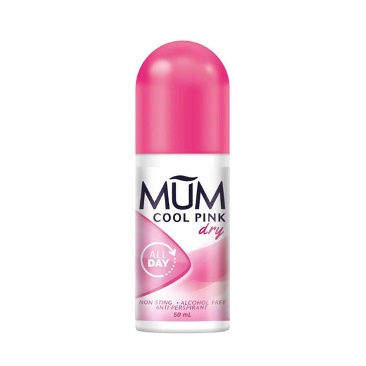 Mum Dry Antiperspirant Cool Pink All Day Roll On Deodorant - 50mL