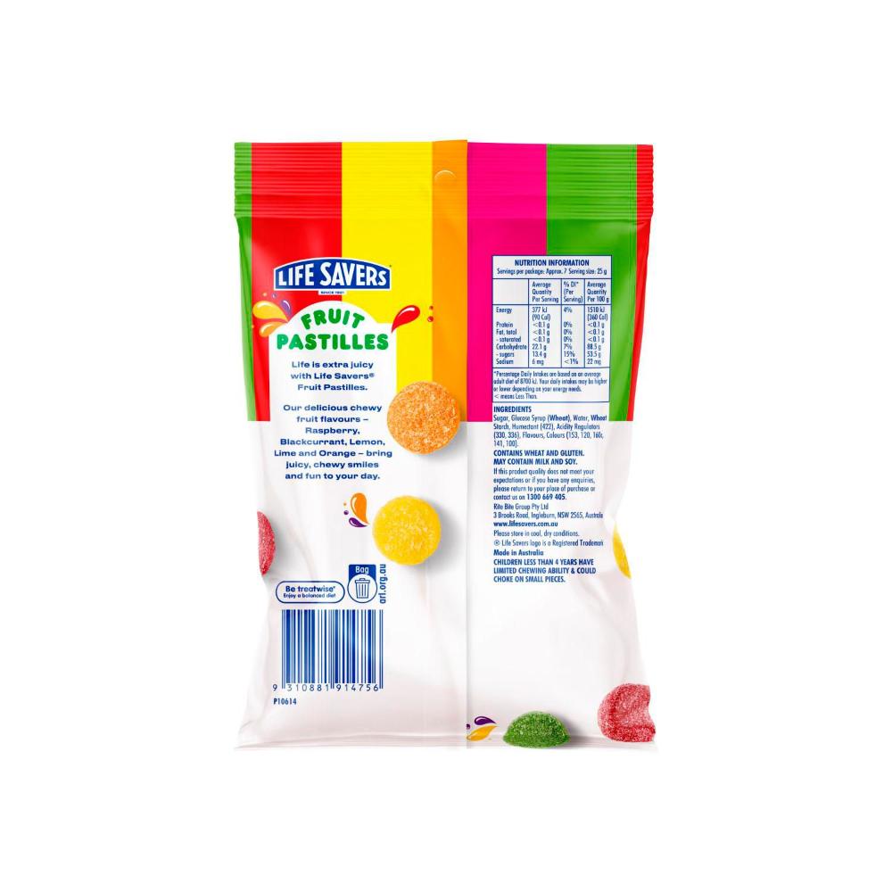Life Savers Bag Fruit Pastilles - 180g