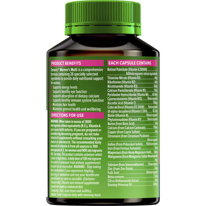 Cenovis Women's Multivitamin Capsules Multi Vitamin For Energy 50 Pack