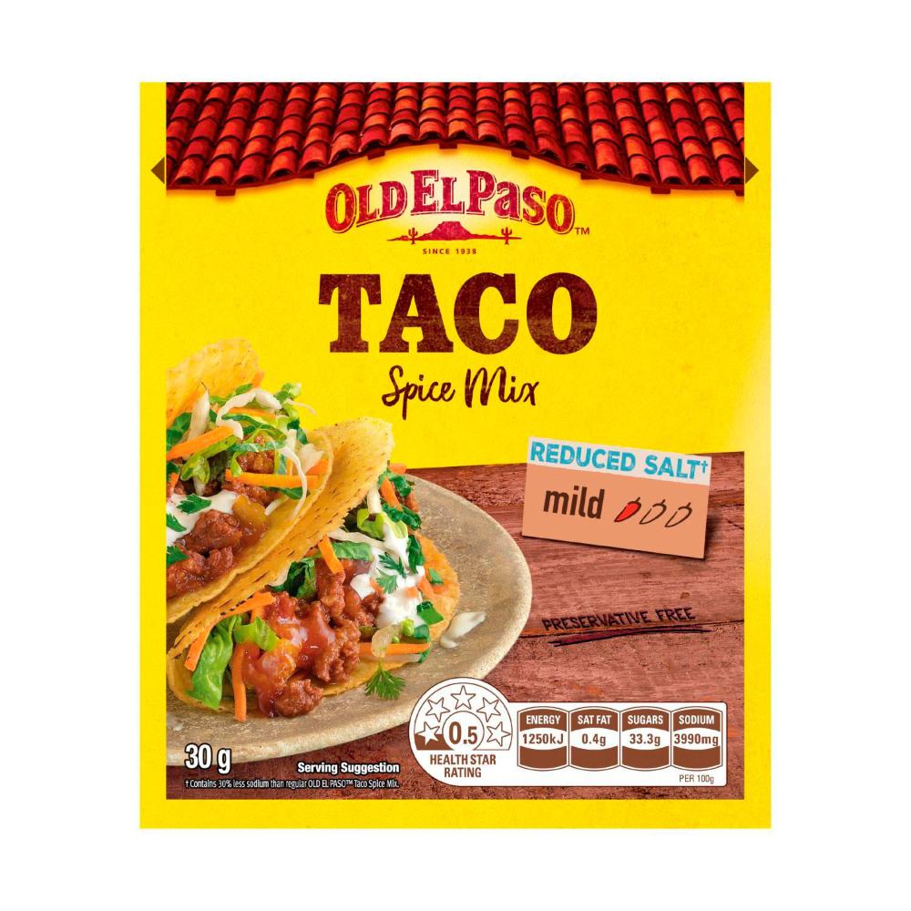 Old El Paso Reduced Salt Taco Spice Mix - 30g
