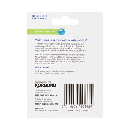 Korbond Plastic Tipped Berry Pins - 1 pack