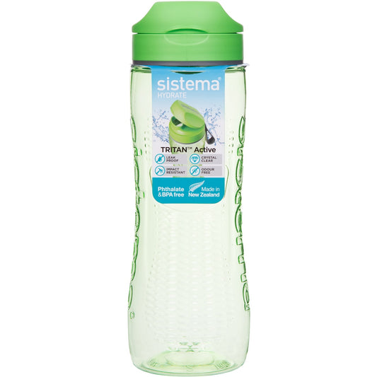 Sistema Hydrate Tritan Active Bottle Assorted 800ml Each