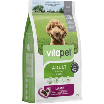 Vita Pet Dry Dog Food Adult Lamb 3kg