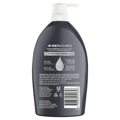 Dove Men+care Clean Comfort Body & Face Wash 1l