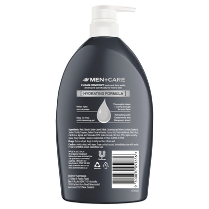 Dove Men+care Body & Face Wash Clean Comfort 1l