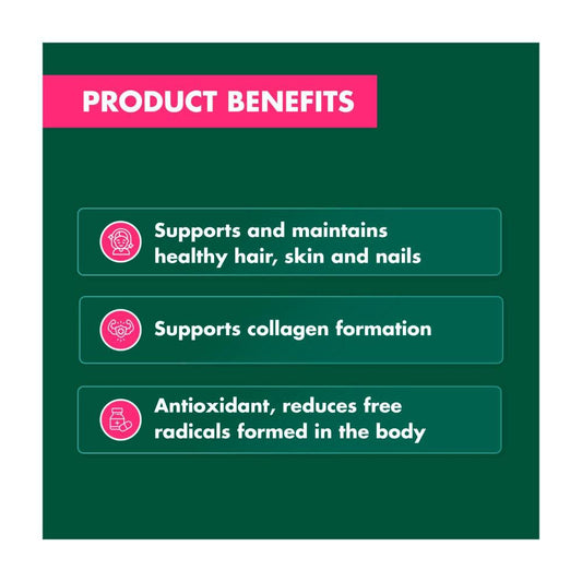 Nature's Own Hair Skin & Nails Tablets with Biotin - 50 pack