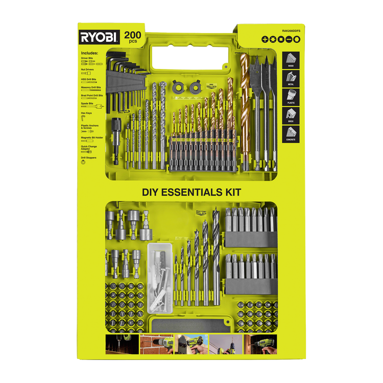 Ryobi DIY Essentials Kit 200 Piece