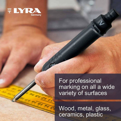 Lyra Carpenters Pencil - 2B - Stainless Steel - All Surface Use